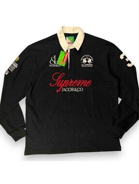 🛹 Supreme x La Martina x Jacob & Co Rugby 'Black' shirt